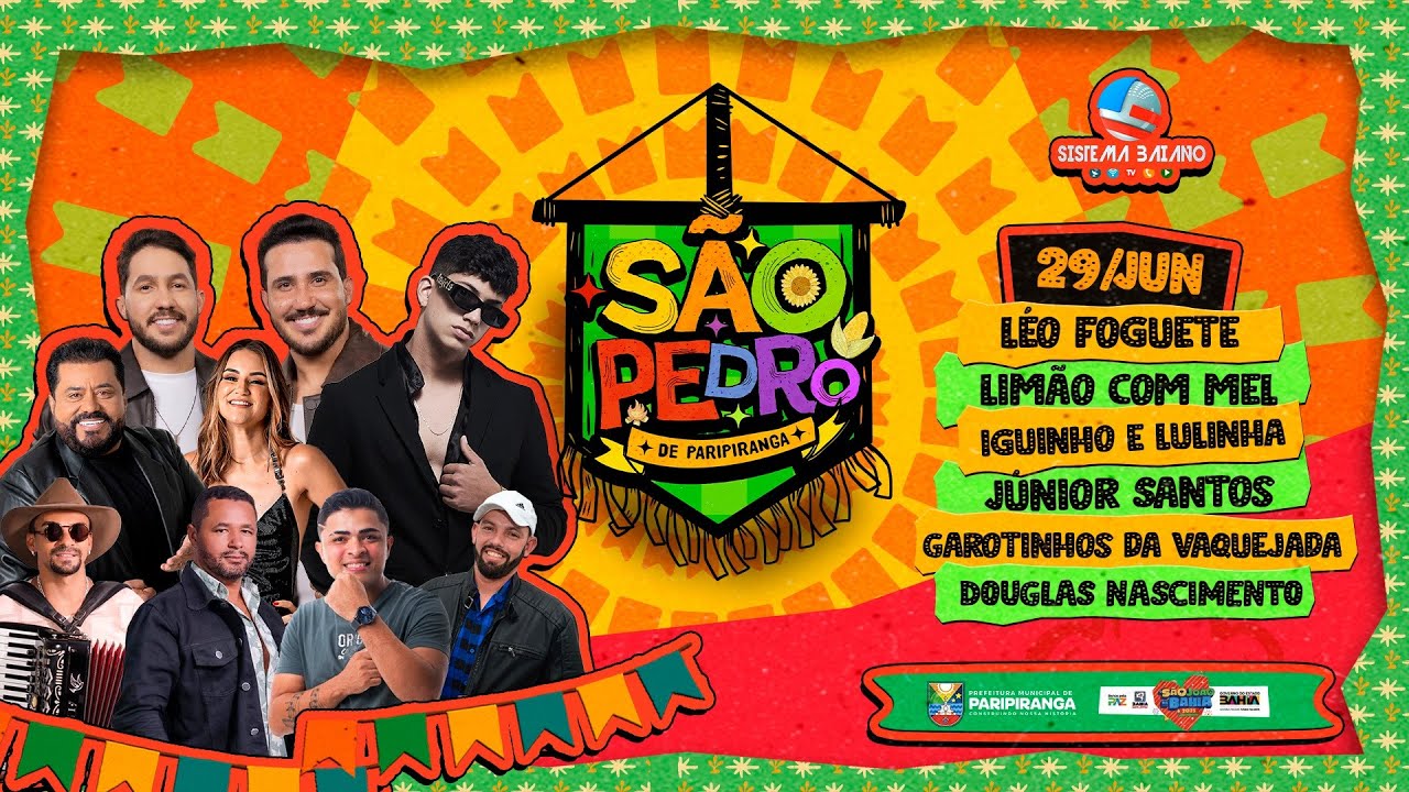São Pedro de Paripiranga AO VIVO - Domingo 29/06/2025