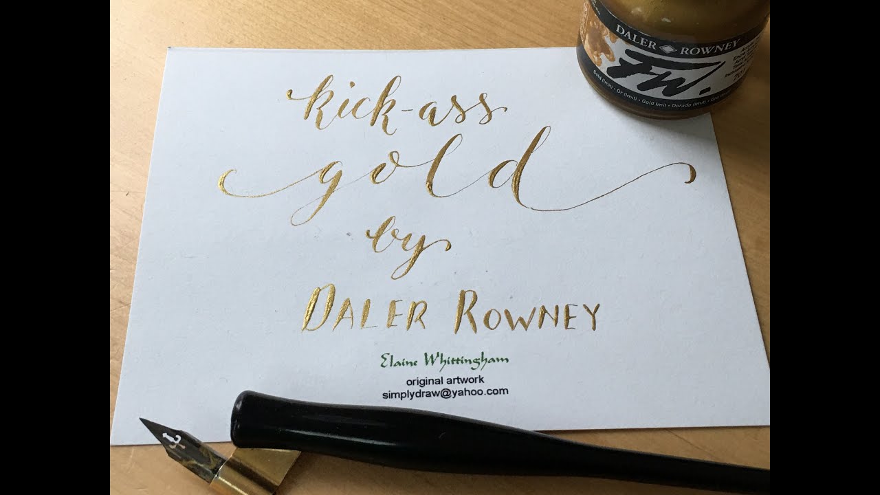 Daler Rowney Gold Ink vs. Winsor & Newton Gold Ink. Daler Rowney Gold Ink is BEAUTIFUL and SUPERIOR