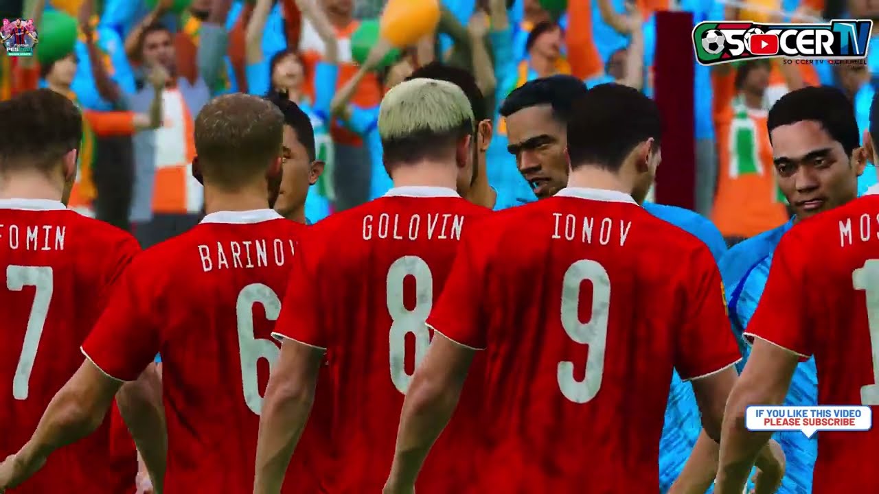 India vs. Russia - International Friendly 2025 | Starring Sunil Chhetri, PES 2021 Game Simulation.