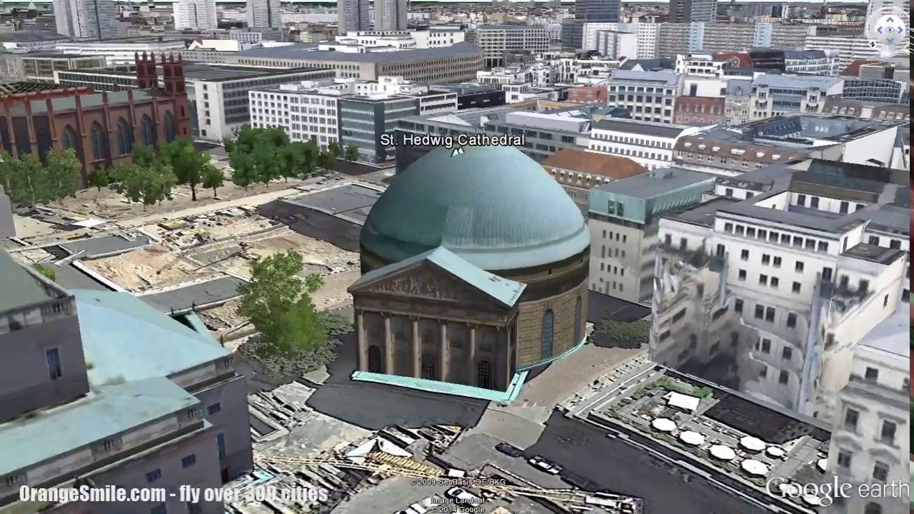 Avia simulator flight over Berlin sightseeings in 3D