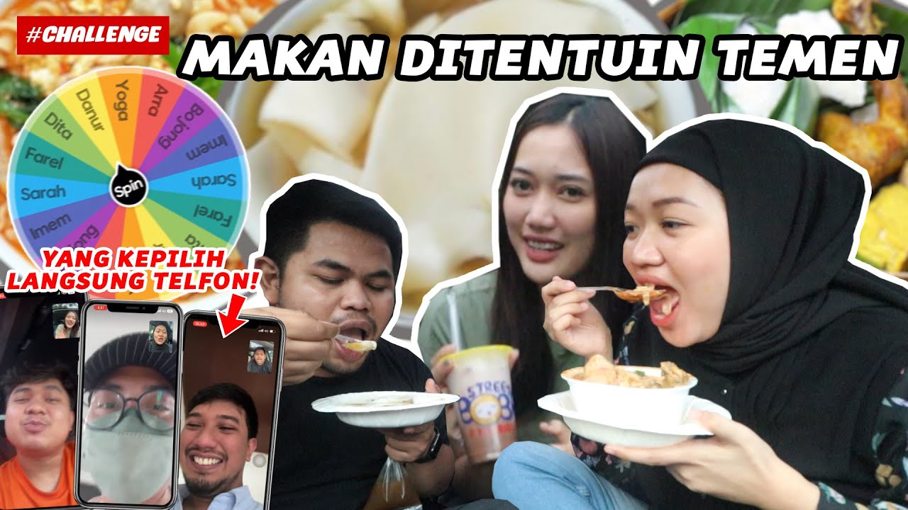 MAKAN DAN MINUM DITENTUIN TEMEN!! PILIH ACAK PAKE SPINNER! PILIHANNYA ANEH ANEH