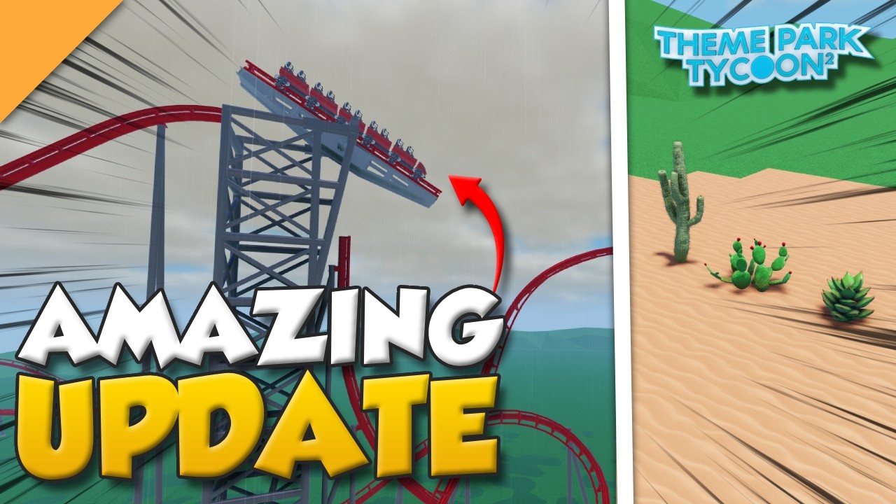 Строю ПЕРВЫЕ американские горки с НАКЛОННЫМИ РЕЛЬСАМИ в Theme Park Tycoon 2!!