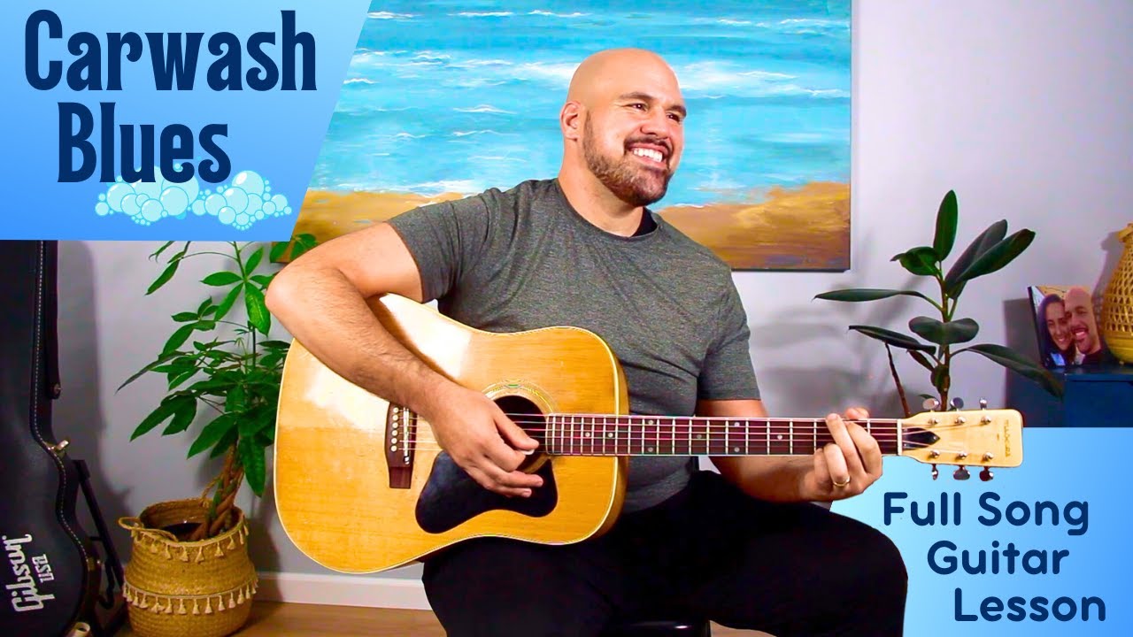 Carwash Blues Guitar Lesson (Jim Croce) | Full Beginner Acoustic Tutorial + PDF