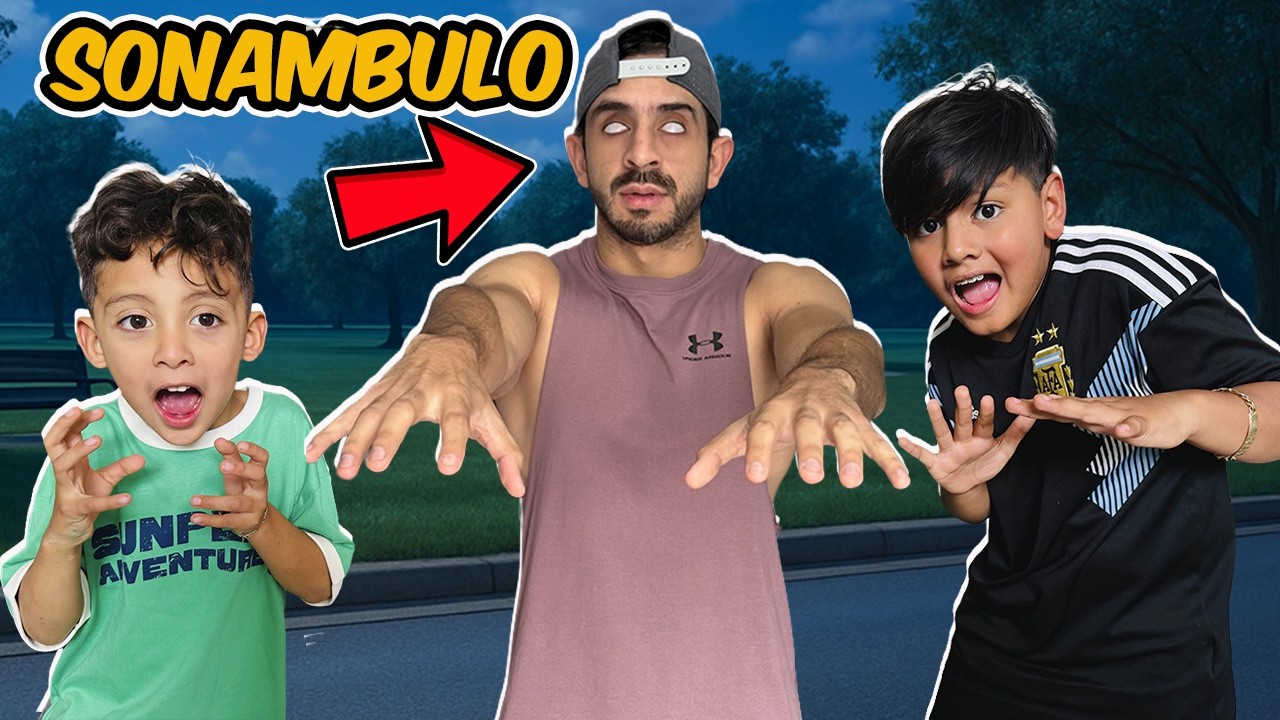 Papá Se Hace Sonambulo | Broma a Karim y Dylan | Family Juega