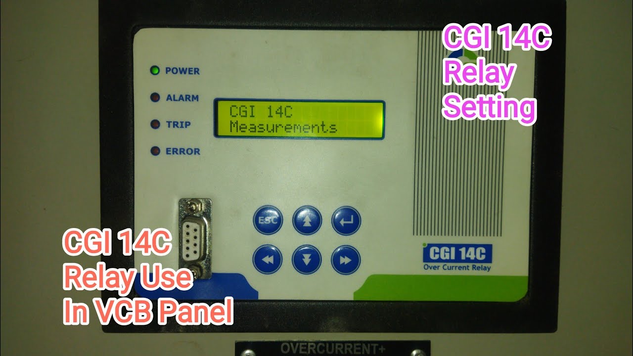 CGI 14C Relay password, Setting,  installation Use of Relay  in VCB Panel
