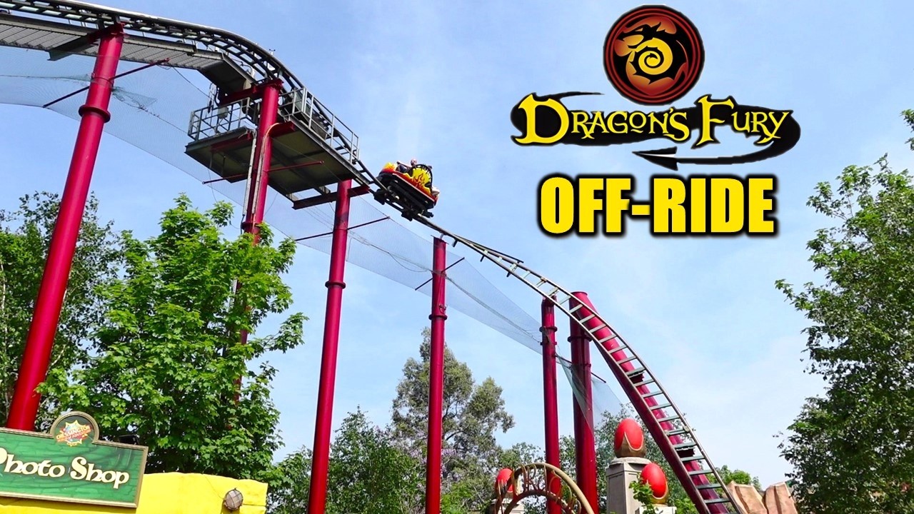 Dragon's Fury Off-Ride Footage (60FPS), Chessington Maurer Spinning Coaster | Non-Copyright