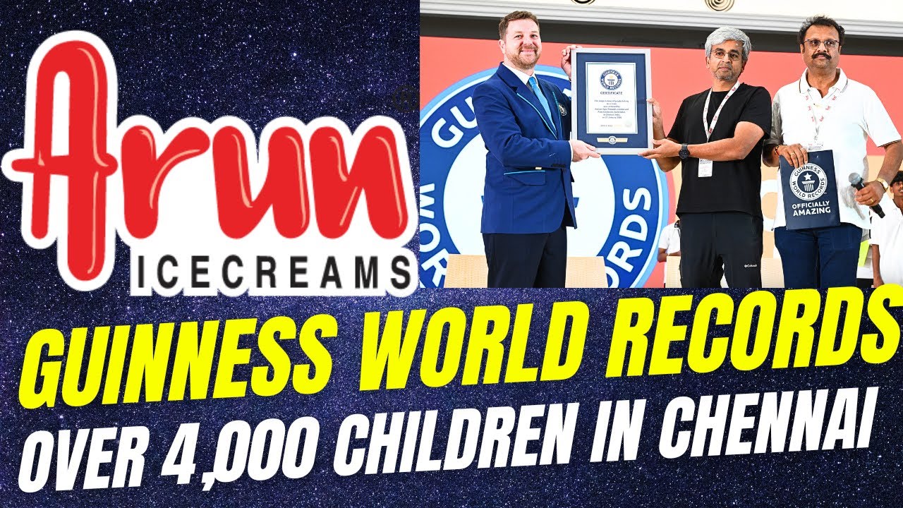 Arun Ice creams Sets Guinness World Record with over 4,000 Children in Chennai #chennaiviews