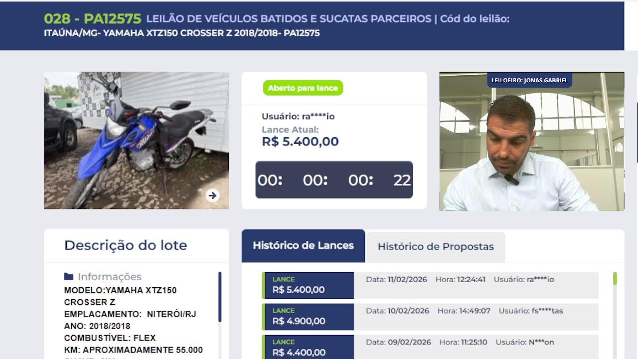 Leilão de Carros Batidos