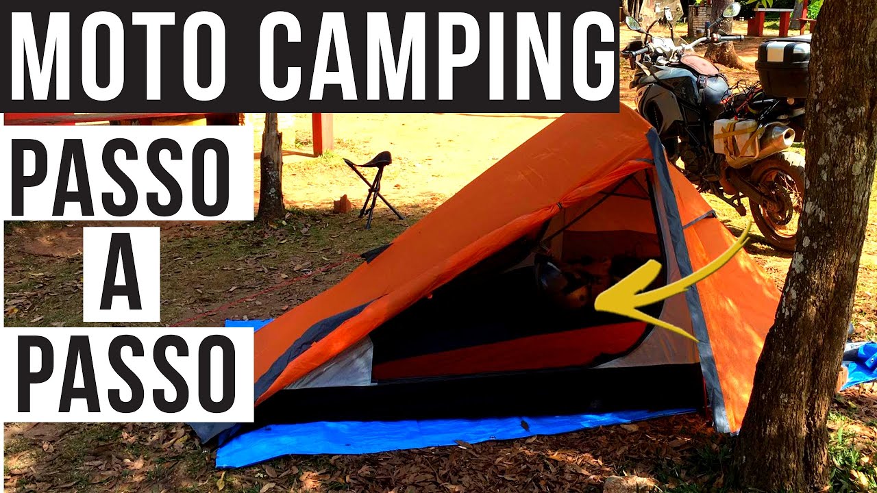 MOTO CAMPING - Passo a Passo - Dicas - Bagagens e Montagem Barraca