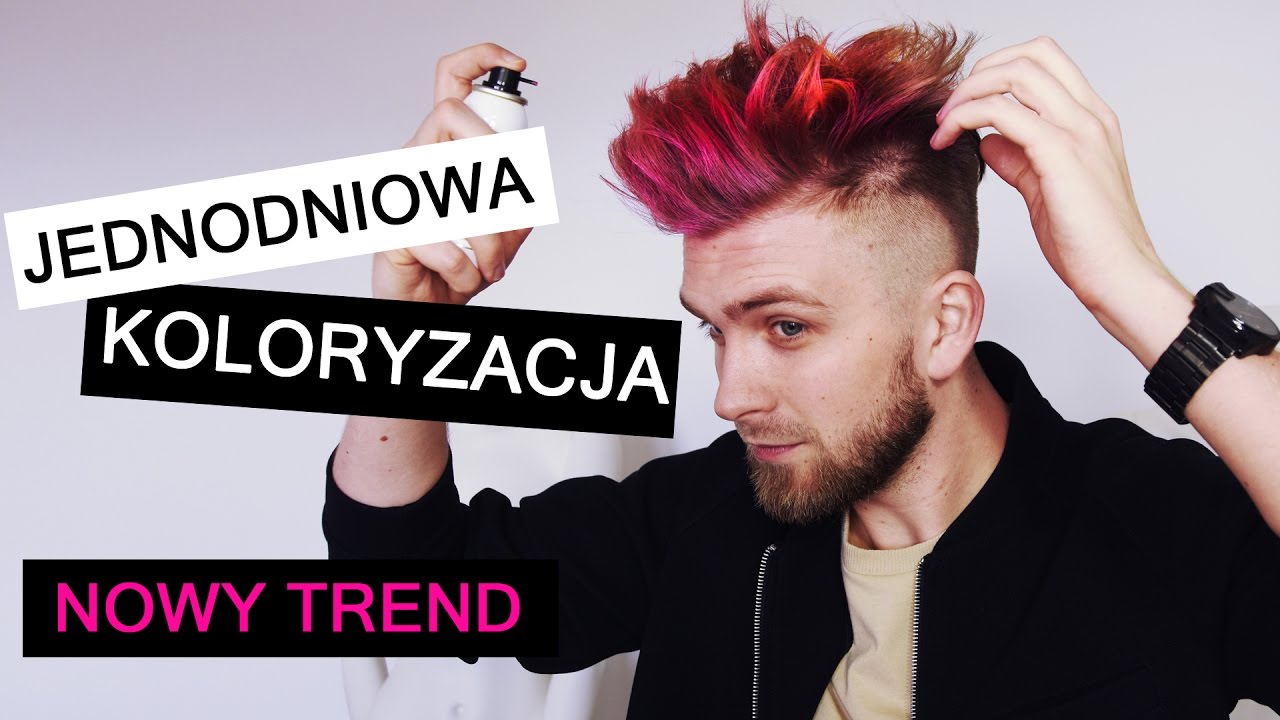 jednodniowa KOLORYZACJA włos&oacute;w - TEST - kolorowy lakier do włos&oacute;w