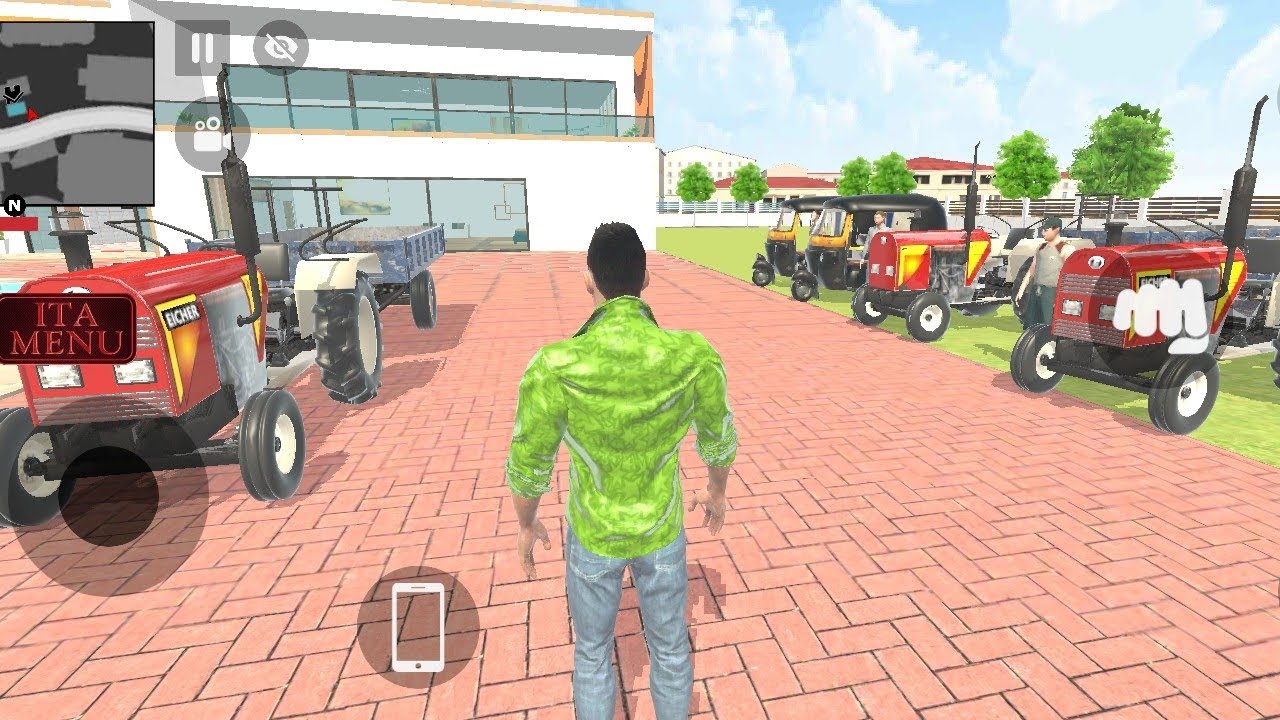 Franklin 2 auto rickshaw 🛺🛺 and 2Tractor🚜🚜 in India theft auto simulator game 🎮