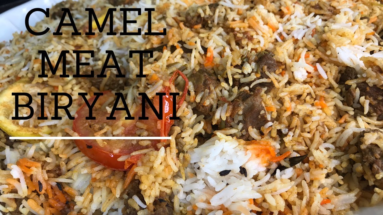 How to make camel meat biryani / camel biryani recipe