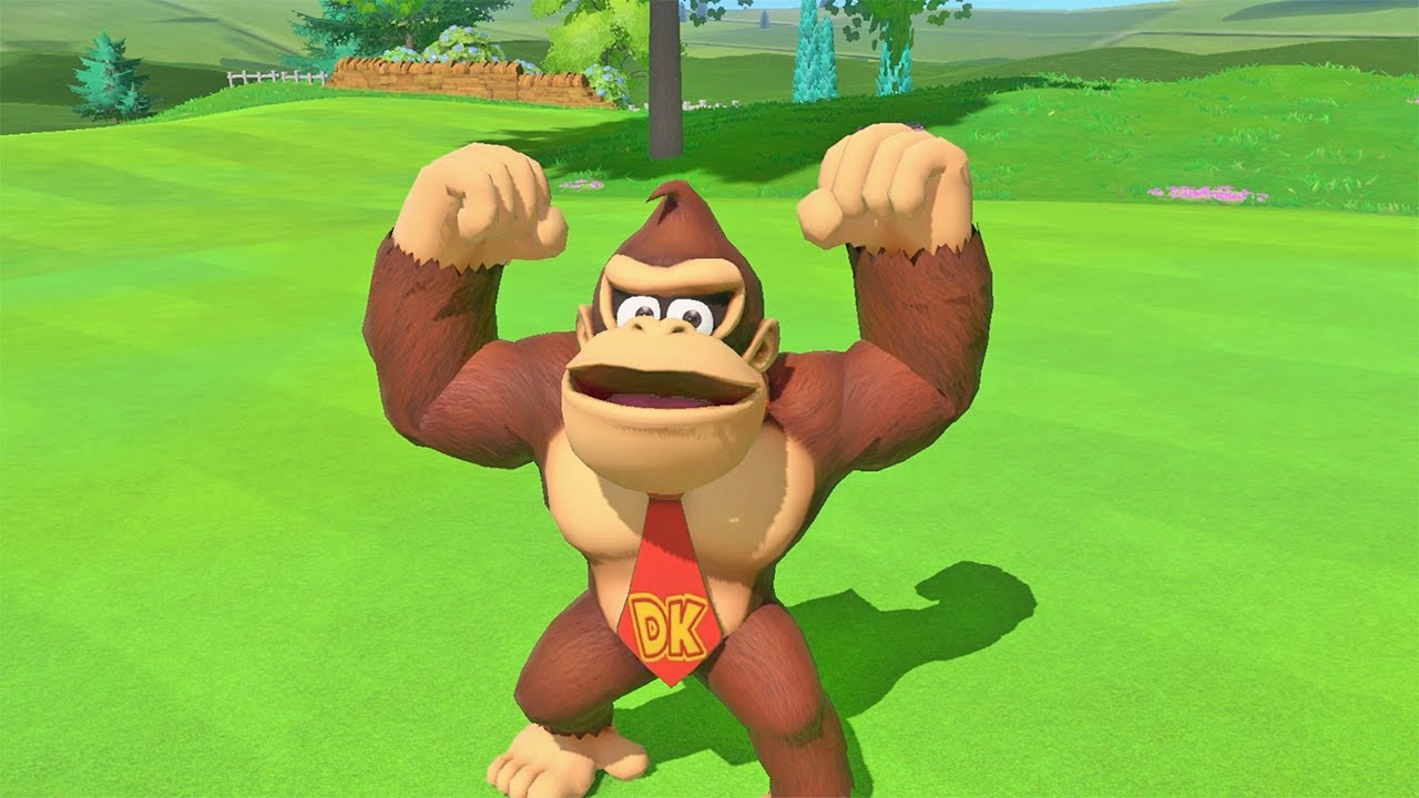 Mario Golf Super Rush - Donkey Kong vs Mario vs Boo vs Ninji (Speed Golf Gameplay)