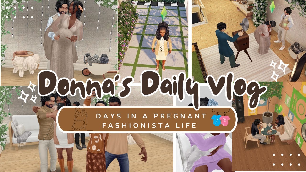 Donna’s Vlog| Workaholic Fashionista|🤰Gender reveal | #pregnancy #sims 