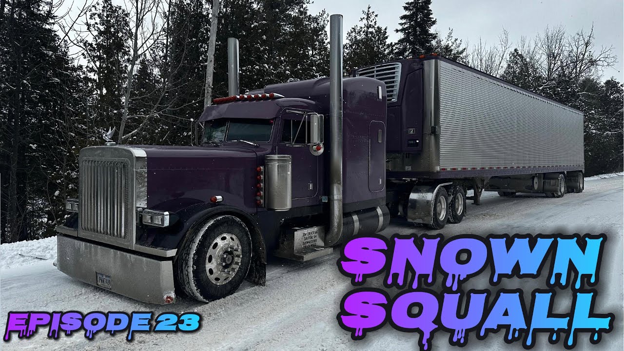 Never Been This Far Up In Michigan|Snow Squall+Crazy Trucking In The Winter|Petoskey, MI+ LTL Drops|
