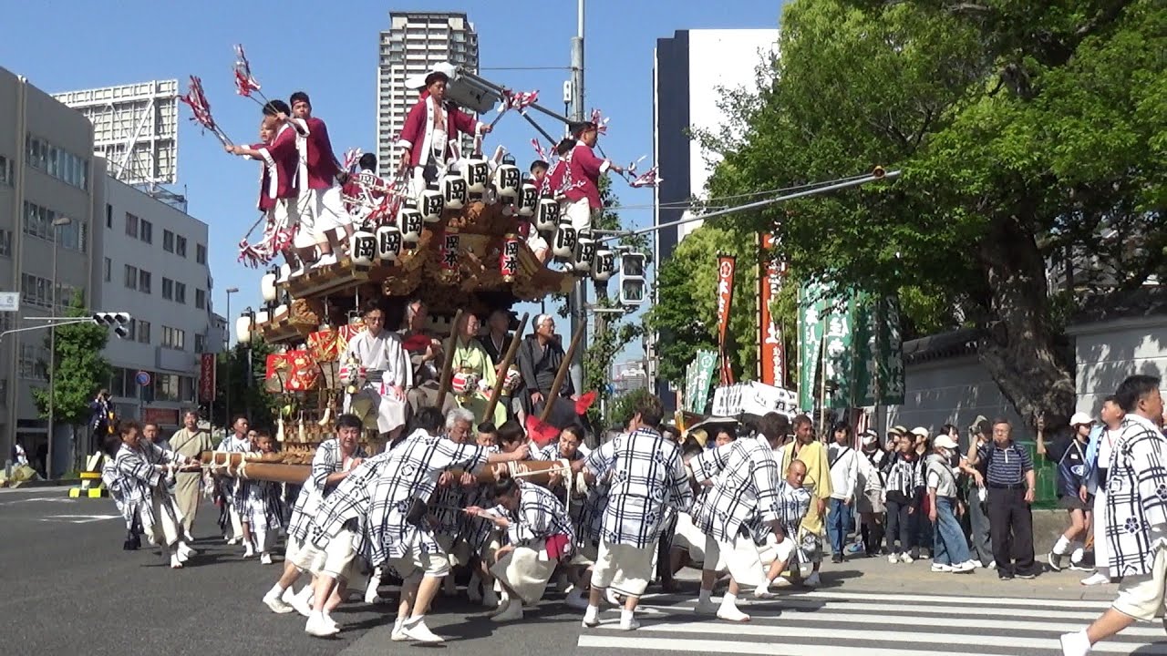岡本區だんじり 本住吉神社から宮出 春祭り本宮 兵庫県神戸市東灘区