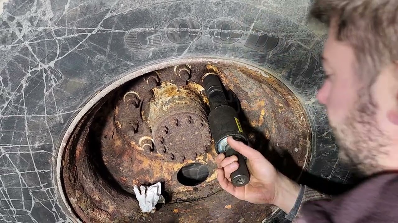 Easily remove medium/semi truck lug nuts without air tools