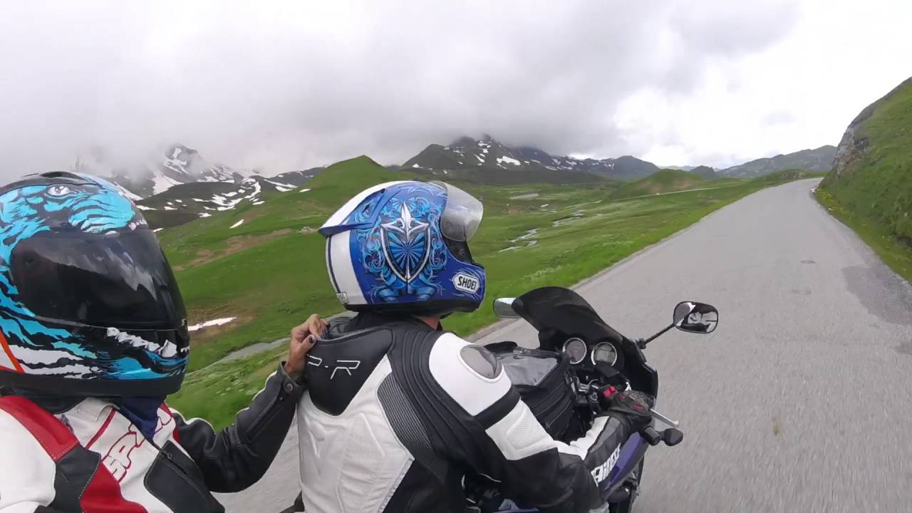 Bandit 1250 ride through Alps. Spectacular views