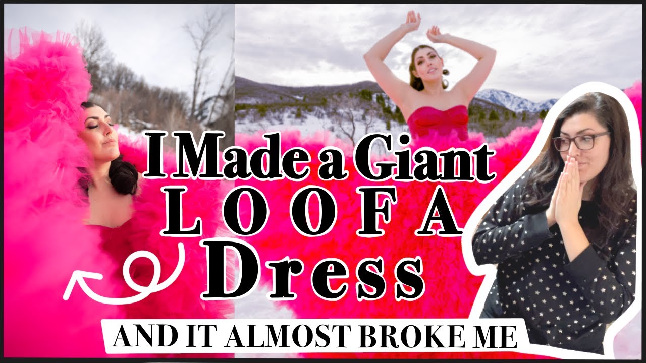 PINK LOOFA DRESS | Maybe this was a bad idea but I did it anyways | sewing vlog?