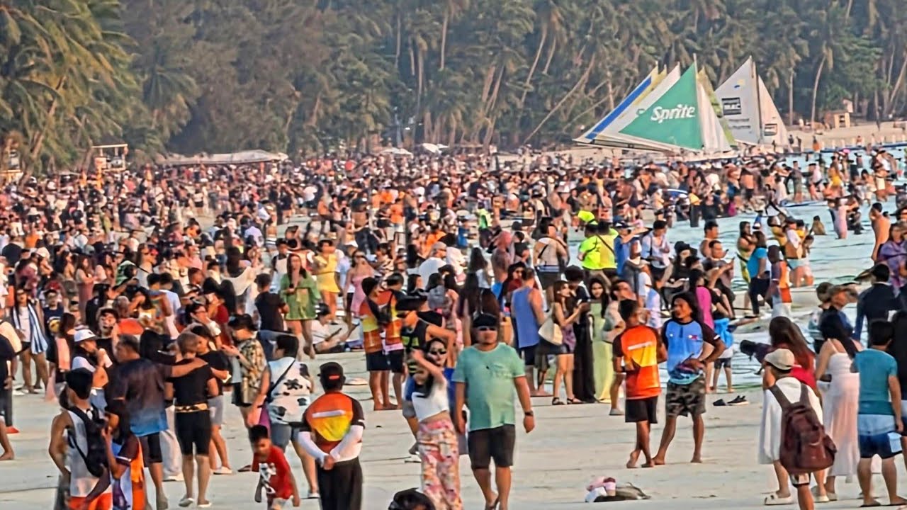 Look! This is Boracay White Beach on April 1 2026 4:35pm Walk Crowded Afternoon 