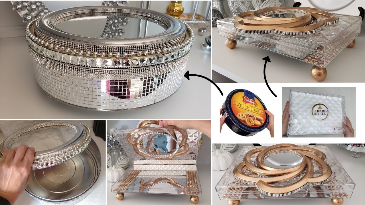 Transform Tin Containers & Chocolate Boxes into LUXURY Storage Boxes | Glam Table Decor