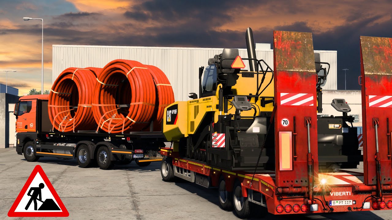 ETS2 BAUSTELLE - Baumaschinen-Transport für die neue Baustelle [2642] EURO TRUCK SIMULATOR 2