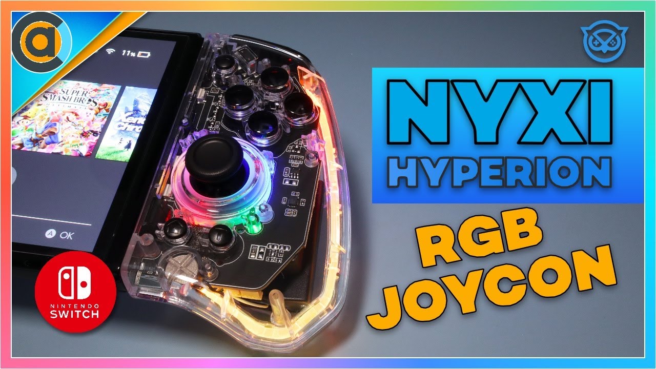 NYXI Hyperion Transparent RGB Nintendo Switch JoyCon