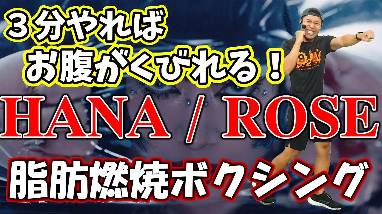 【3分でお腹痩せ！ボクシング🔥】HANA - ROSE に合わせた有酸素運動でダイエット成功者続出‼食事制限無しで痩せる🔥【痩せるダンス ボクササイズ 】
