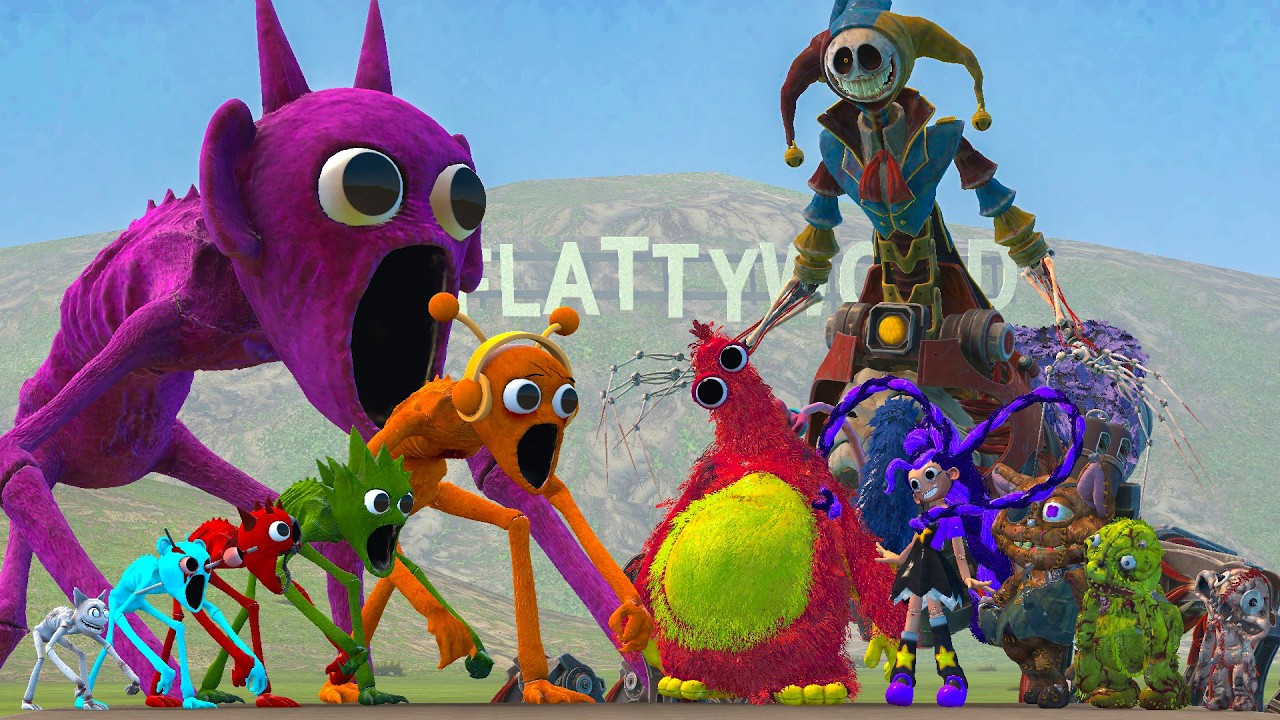 WHO IS STRONGER ALL POPPY PLAYTIME 5 FAMILY VS ALL SPRUNKI  POPPY FAMILY in Garry's Mod?!