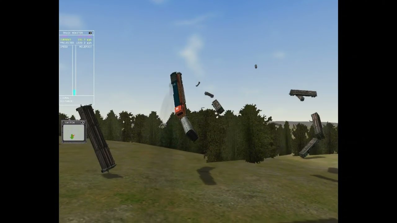 Microsoft Train Simulator Bin. Train Crash 13 