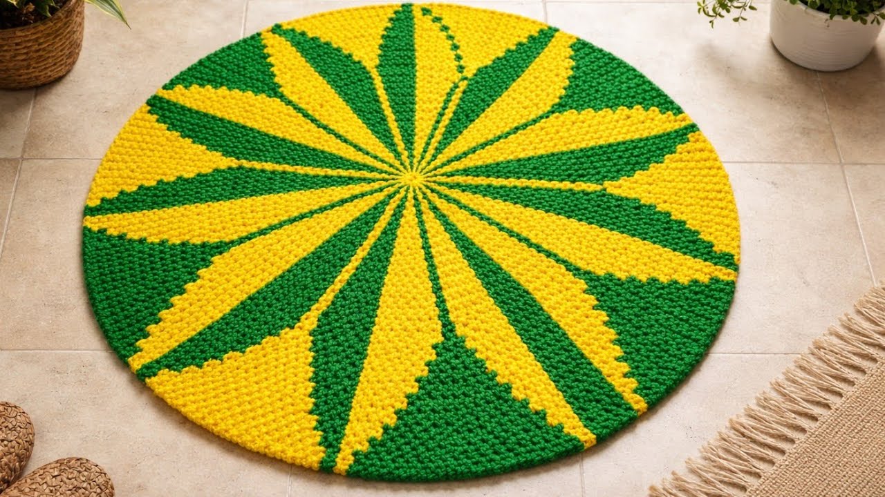 Woollen doormat design/thalpose design/ दो रंग से बनाएं पायदान आसानी से बनाएं #viral #video #doormat