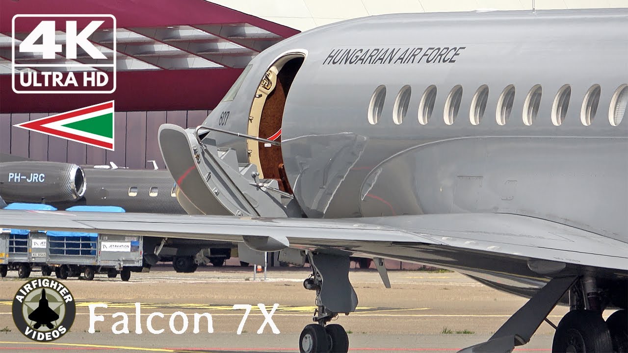 [4K] Hungarian Air Force  Dassault Falcon 7X (607) | 'HuAF611' | EHAM
