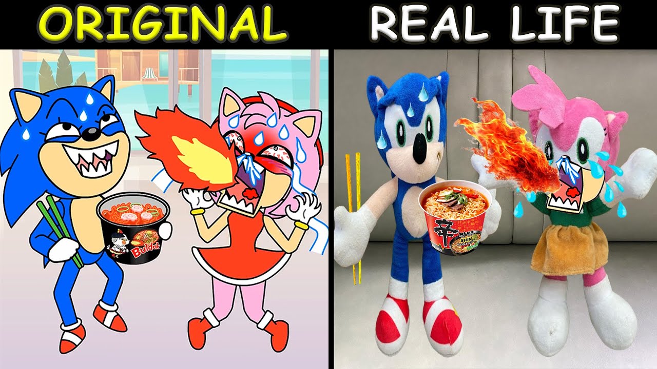 Stop Shin Sonic!!! Don't Troll Amy Rose!! The Sonic Tapes Animation | Original vs Plush Toys