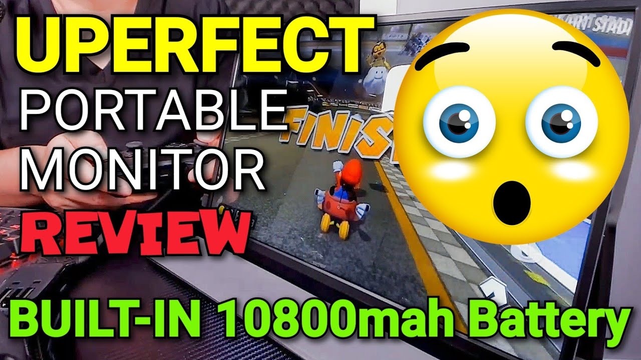 ОБЗОР портативного 15,6-дюймового монитора UPERFECT с питанием от аккумулятора (IPS HDR FHD) с че...