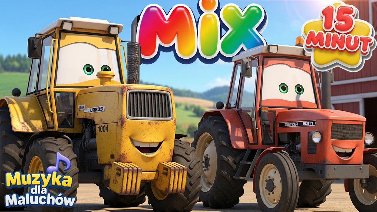 🚜 Mix 15 MINUT Piosenek dla Dzieci | 🌟 Legendy na Farmie- Stary Ursus i Zetor ✨| Muzyka dla Maluch&oacute;w