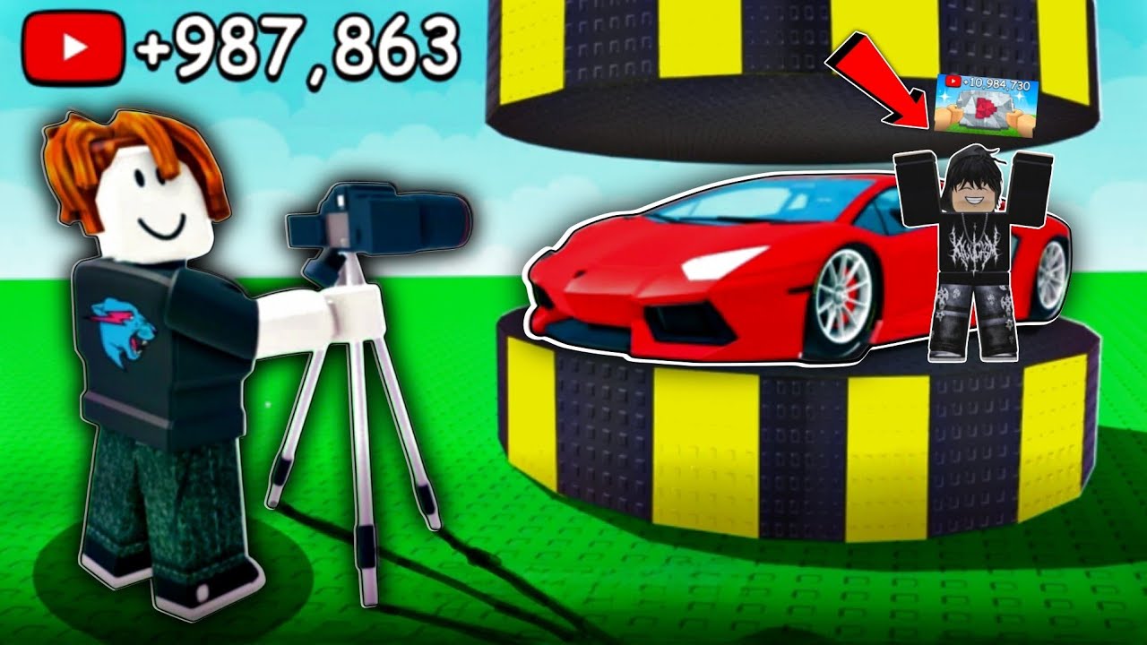 MrBeast CRUSHED MY LAMBO!​ BUT I WON THE MrBeast DIAMOND BUTTON in ROBLOX 