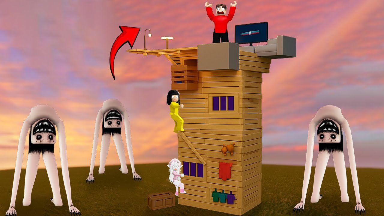 Yuta Mio Bangun Menara 10 Lantai Untuk Sembunyi Dari Anomali | ROBLOX