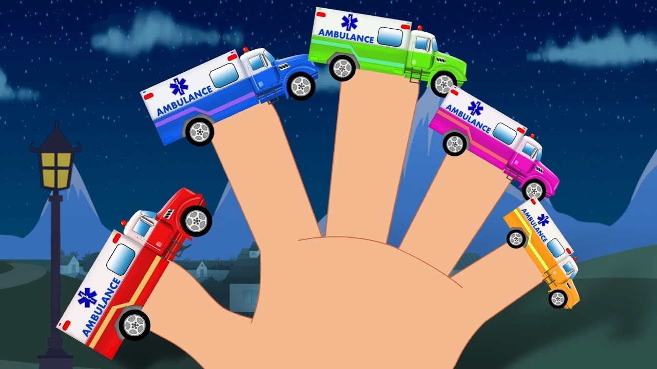 Ambulancia dedo de la familia | rima vehículo | niños Canción | Car Rhyme | Ambulance Finger Family