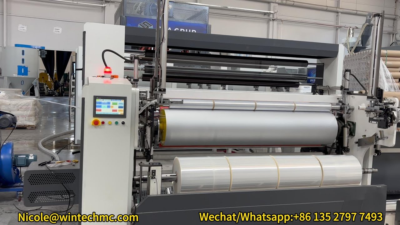 Premium 2000MM Jumbo Roll PE Stretch Film Machine，High Speed Fully Automatic 2M Stretch Film Line