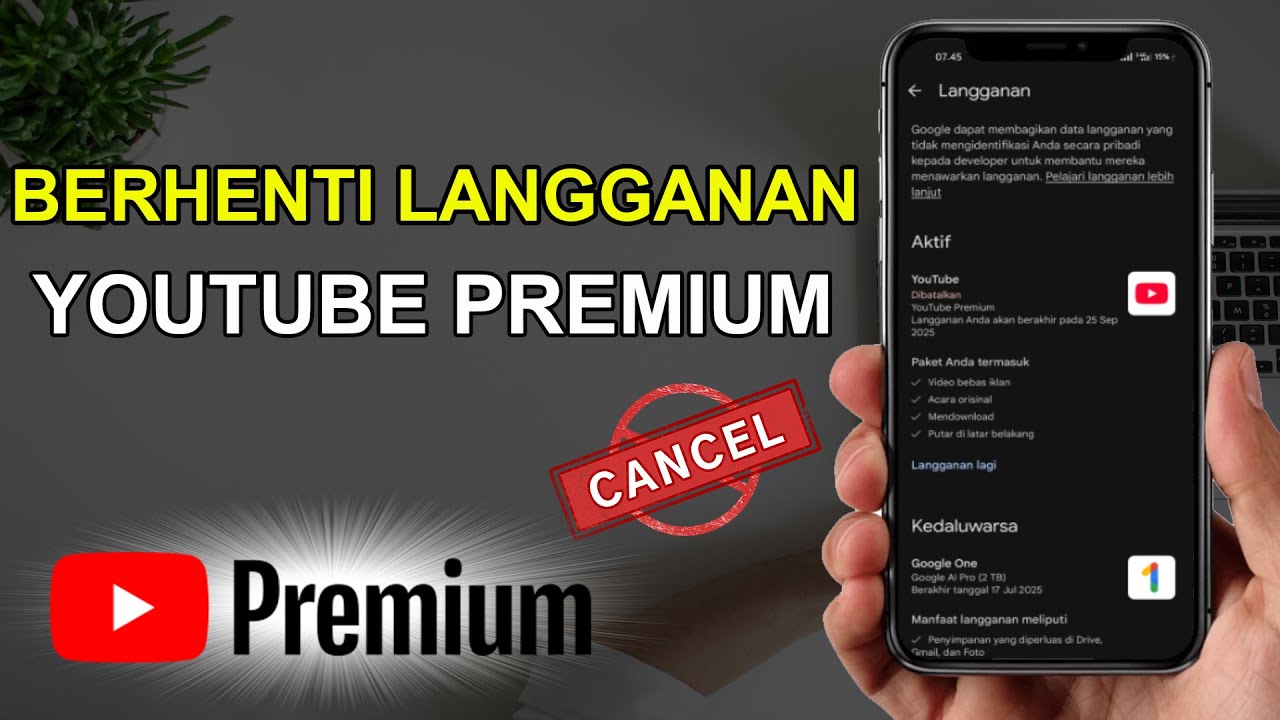Cara Berhenti Langganan YouTube Premium di Android