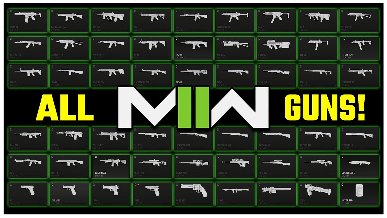 All 50+ Confirmed Guns in MWII, Firing Range, Weapon Tuning & More!