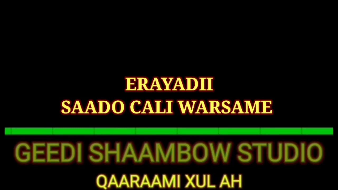 Saado Cali Warsame || Afgarad with lyrics qoraal kaban