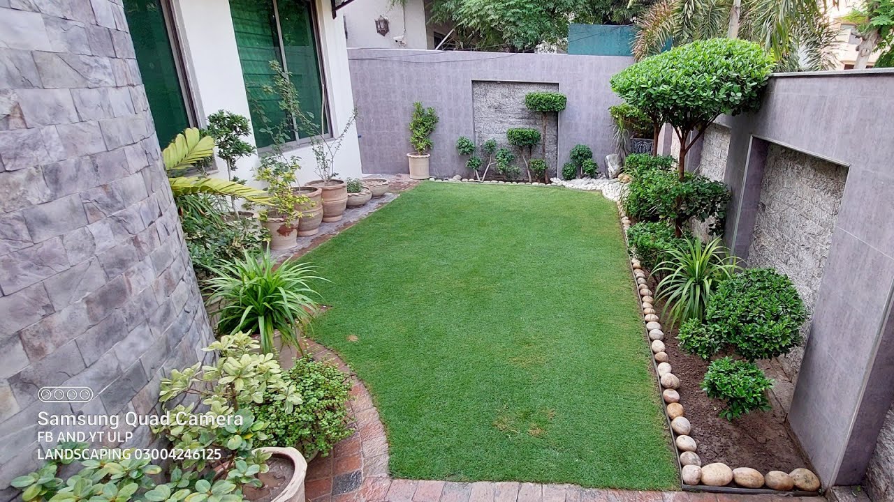 0300-42-46-125 Lush Green Garden beautiful Landscaping simple decorated home garden in Pakistan 🇵🇰