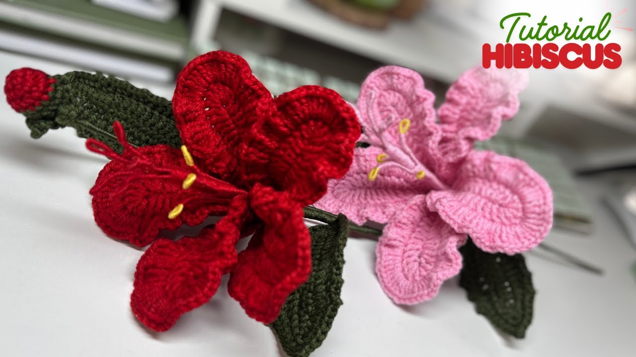 Crochet Hibiscus | TUTORIAL💚Mayelin Ros