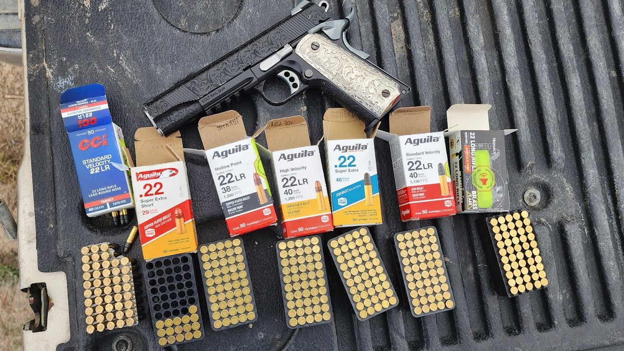 Colt 22 lr calando tiros baratos para ver si falla, es una chulada