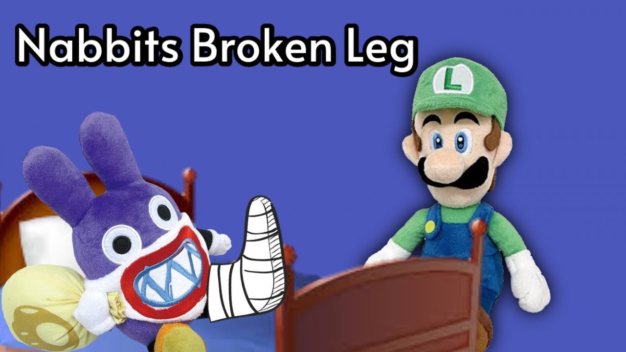 Super Mario Plush: Nabbit's Broken Leg