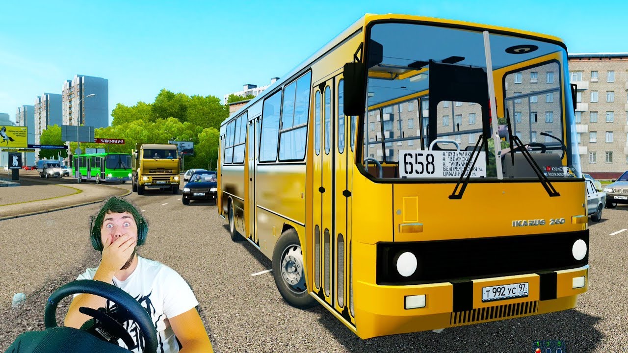 РАБОТАЮ ВОДИТЕЛЕМ ИКАРУСА - МЕХАНИК ИГРАЕТ В CITY CAR DRIVING