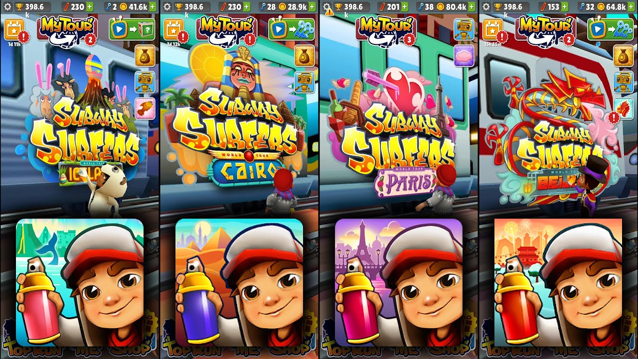 Subway Surfers IceLand Vs Subway Surfers Cairo Vs Subway Surfers Paris Vs Subway Surfers Beijing