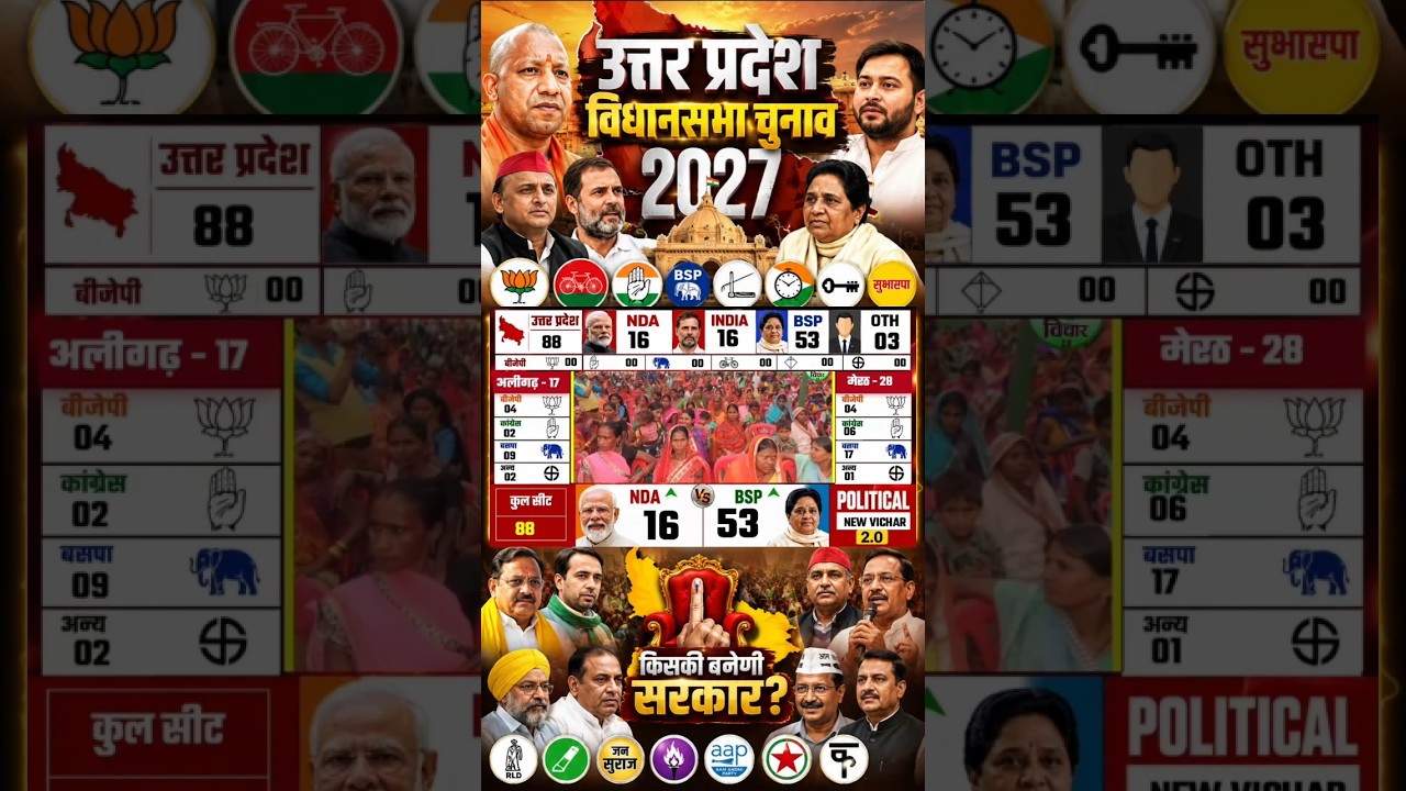 Utter Pradesh Assembly Election Opinion Poll|UP Chunav Exit Poll 2027|Owaisi, Mayawati BJP, Congress