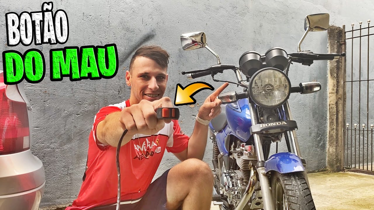 COLOQUEI O BOTAO DO M4U NA MINHA CG 125 - veja como ficou